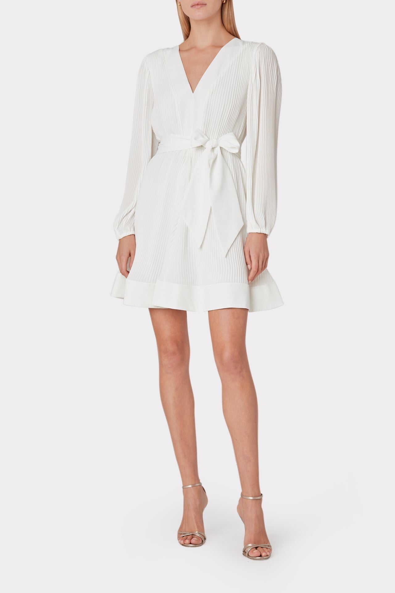 Liv Pleated Dress - White