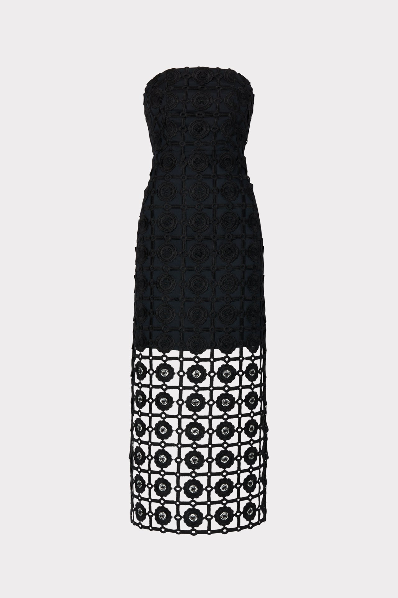 Kait Tile Lace Dress - Black