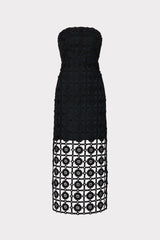 Kait Tile Lace Dress - Black