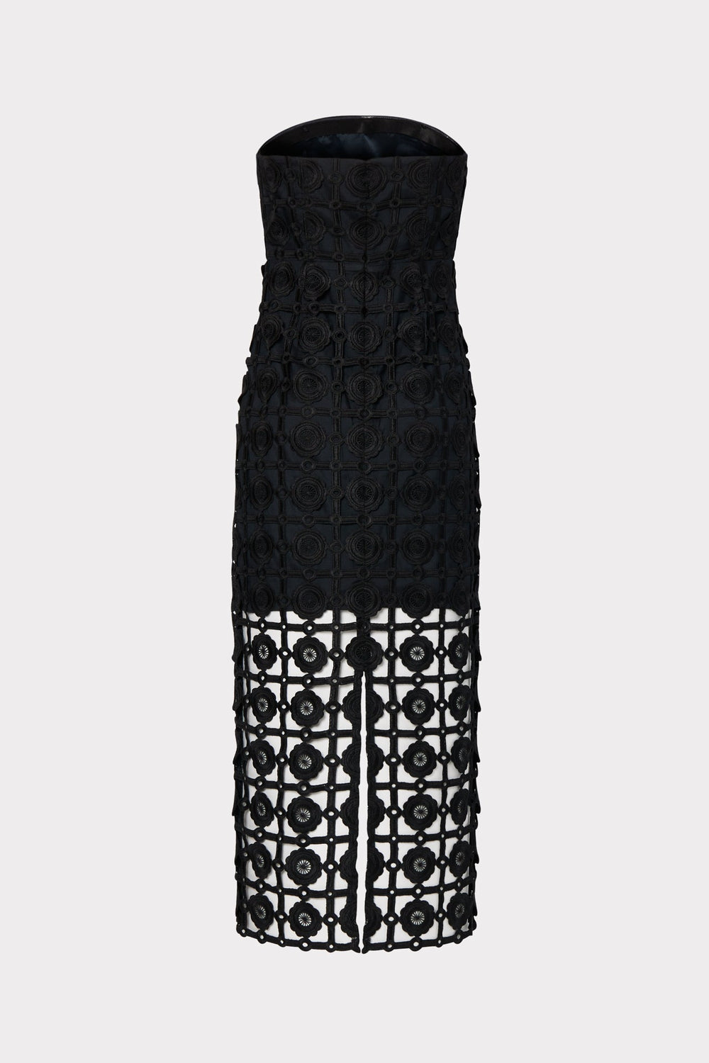 Kait Tile Lace Dress - Black