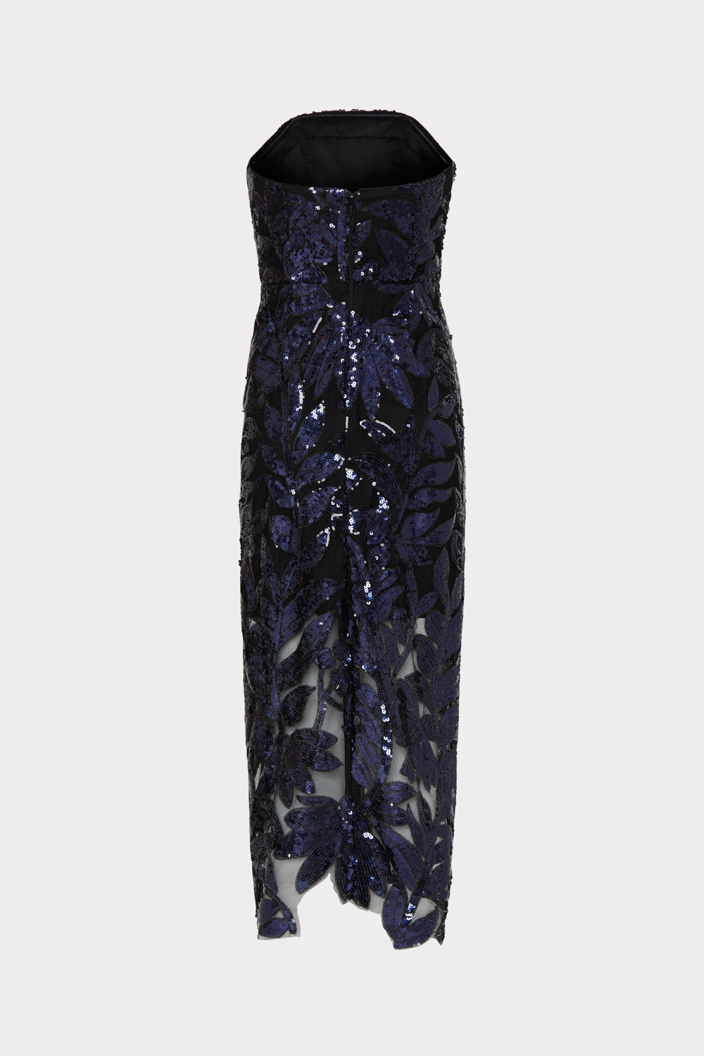 Kait Floral Sequins Dress - Navy