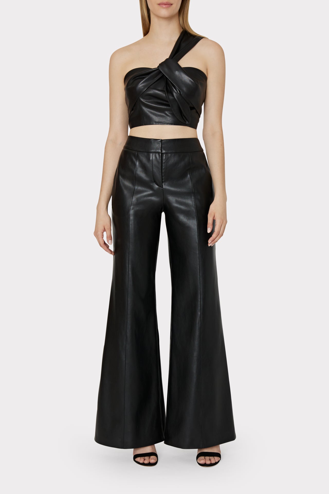 Nash Vegan Leather Pants - Black