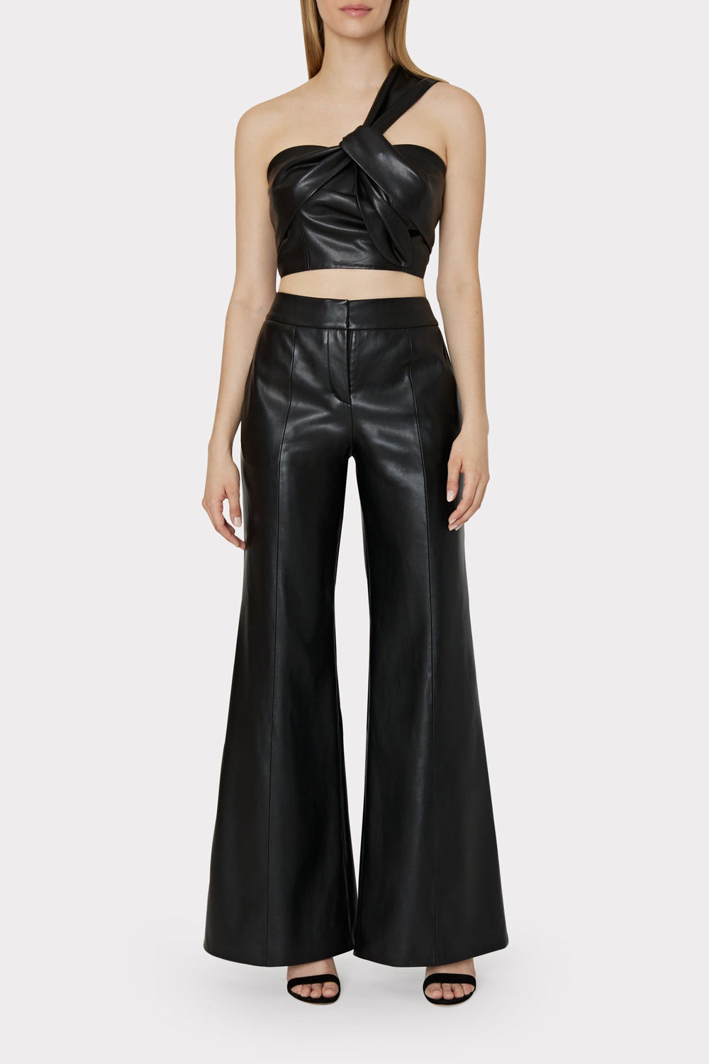 Nash Vegan Leather Pants - Black