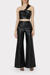 Nash Vegan Leather Pants - Black