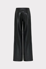 Nash Vegan Leather Pants - Black