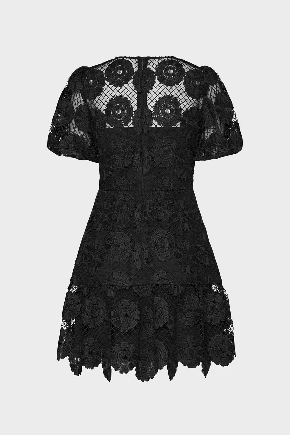 Yasmin Daisy Lace Dress - Black