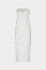 Kait Tile Lace Dress - White