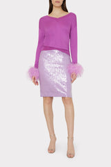 Adley Sequin Skirt - Purple