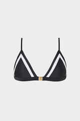 Amalfi Color Block Bikini Top - Black Multi