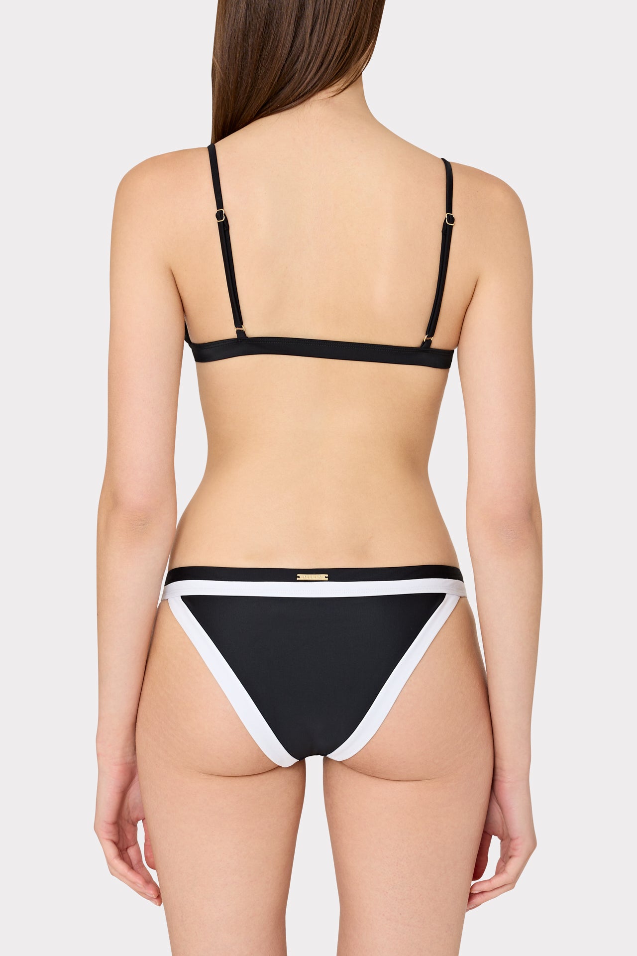 Amalfi Color Block Bikini Top - Black Multi
