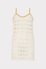 Floral Crochet Cami Mini Dress - Ecru