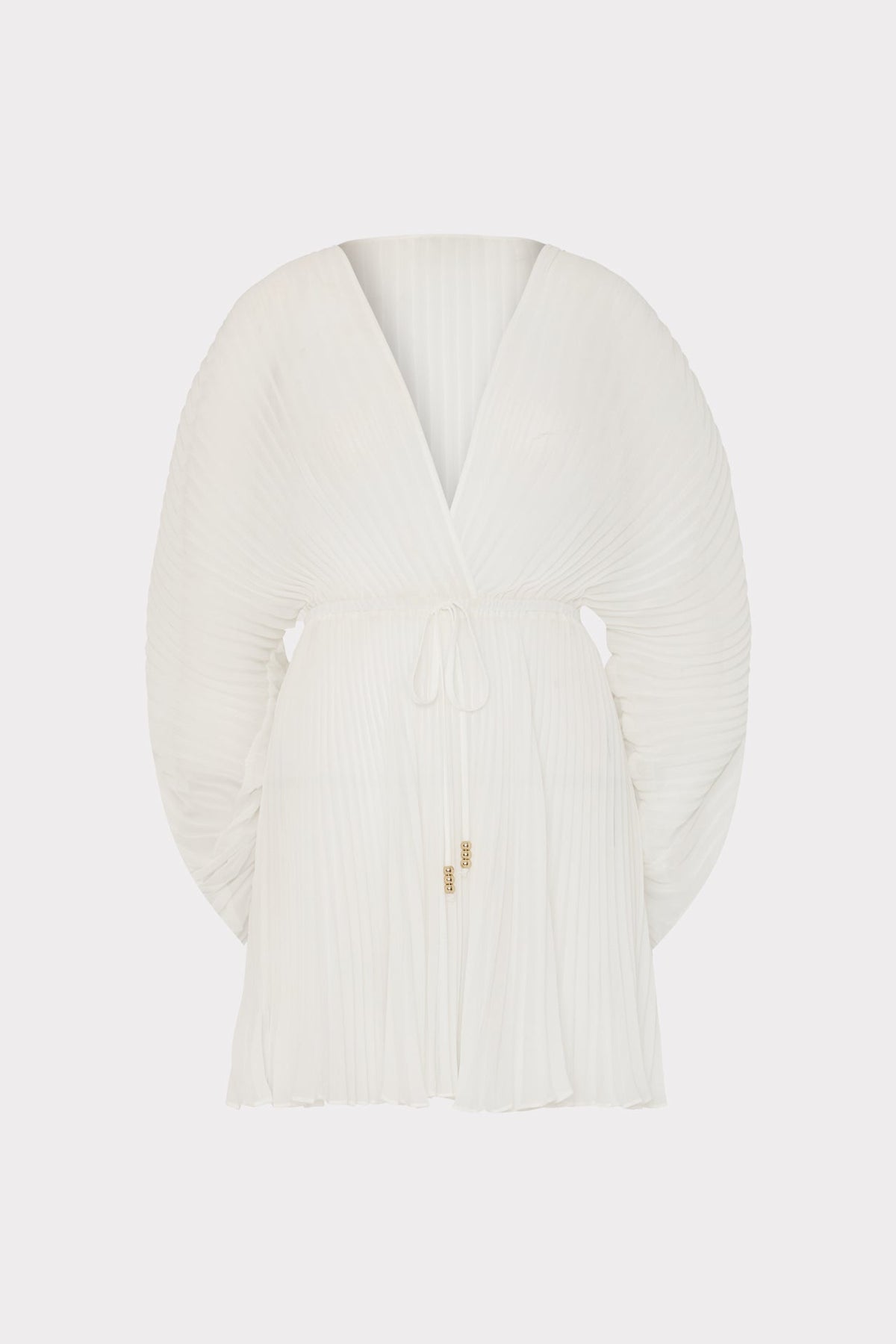 Solid Chiffon Tie Cover-Up - White