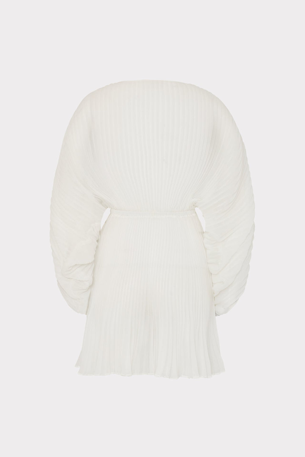 Solid Chiffon Tie Cover-Up - White