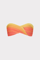 Sunset Stripe Twist Bandeau Top - Multi