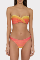 Sunset Stripe Twist Bandeau Top - Multi
