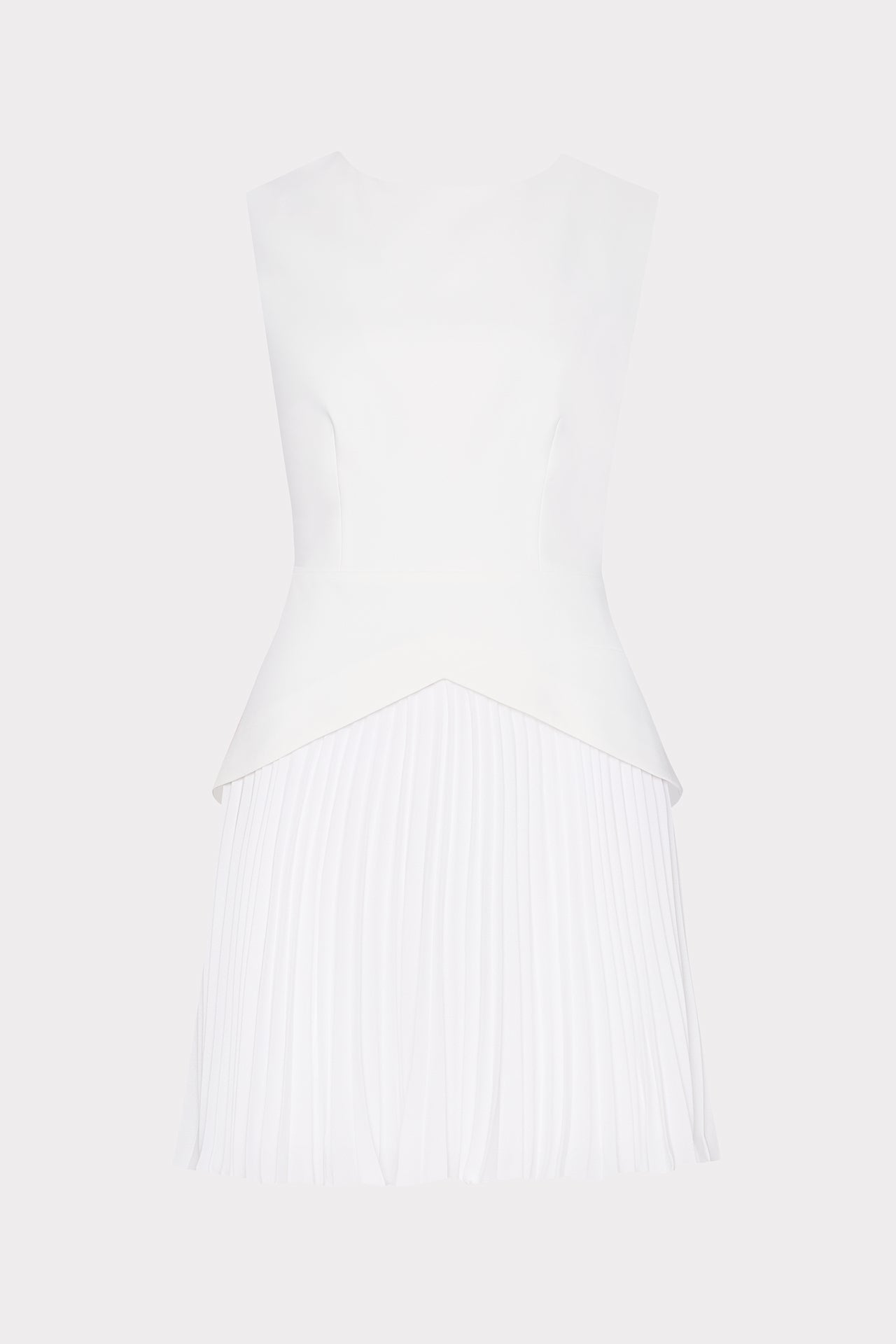 Haddy Pleated Mini Dress - Ecru
