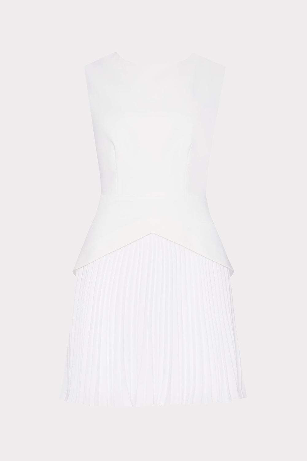 Haddy Pleated Mini Dress - Ecru