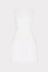 Haddy Pleated Mini Dress - Ecru