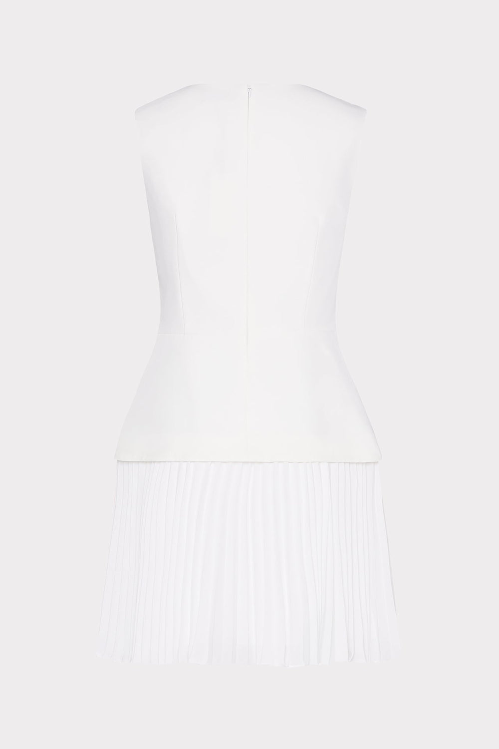 Haddy Pleated Mini Dress - Ecru