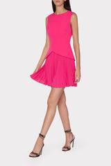 Haddy Pleated Mini Dress - Pink