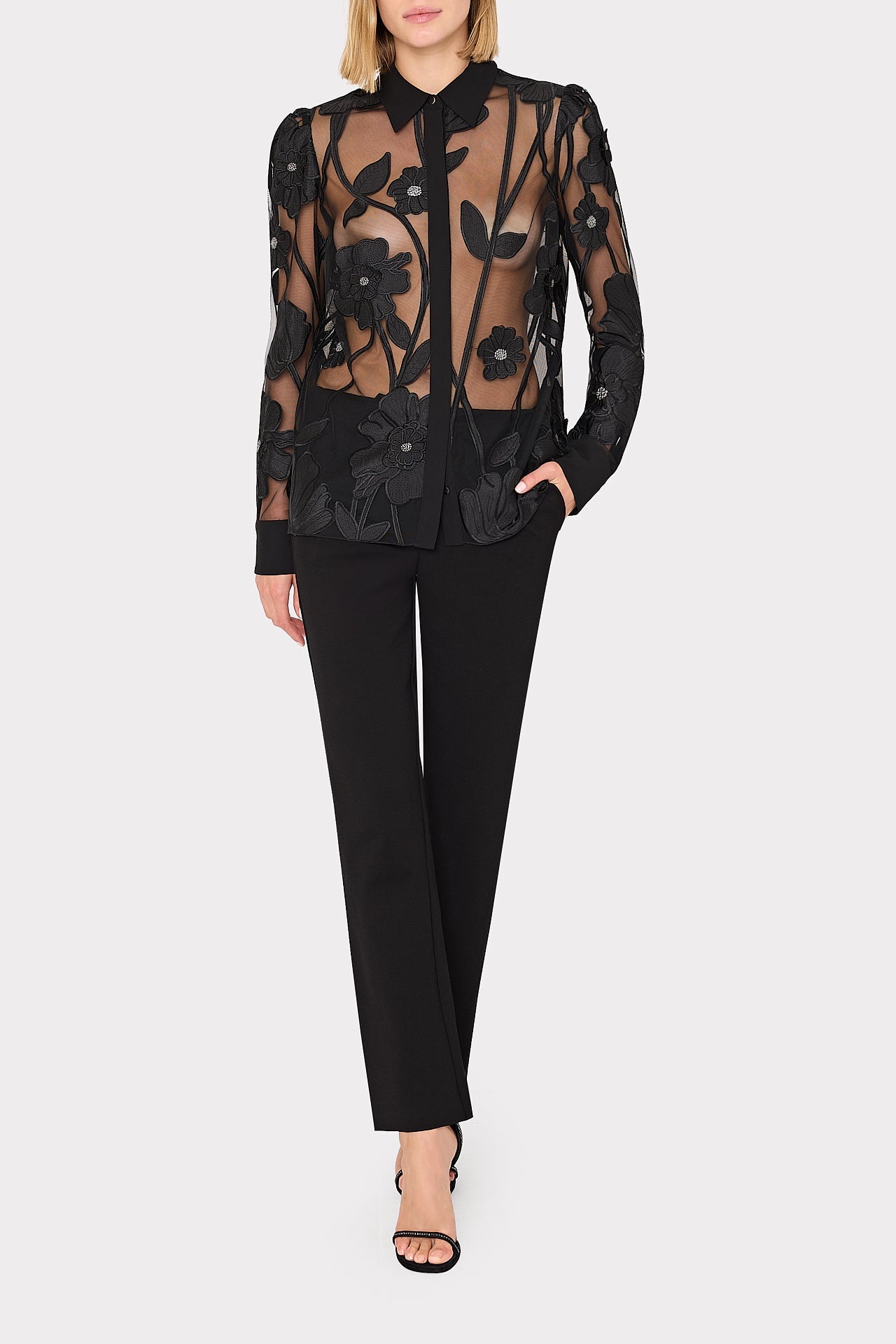 Nicole Ponte Pants - Black