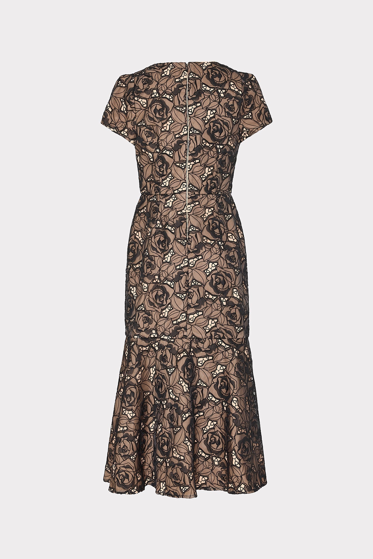 Tahlia Rose Mesh Embroidered Dress - Black