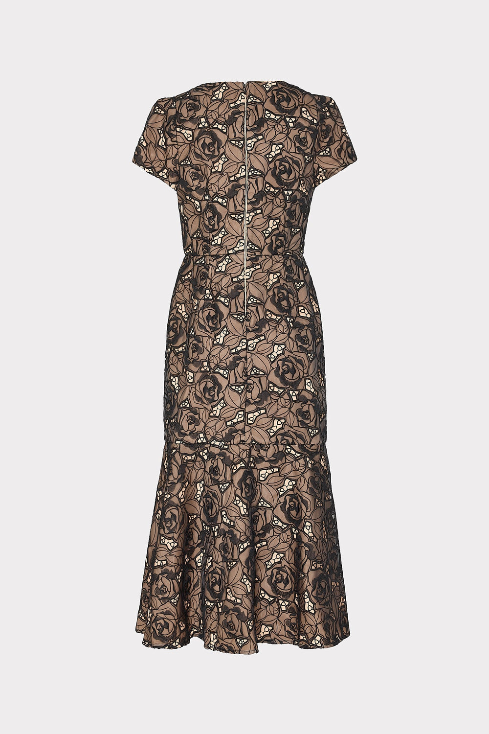 Tahlia Rose Mesh Embroidered Dress - Black