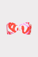 Italian Under The Sea Bandeau Bikini Top - Pink Multi