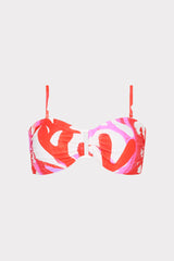 Italian Under The Sea Bandeau Bikini Top - Pink Multi