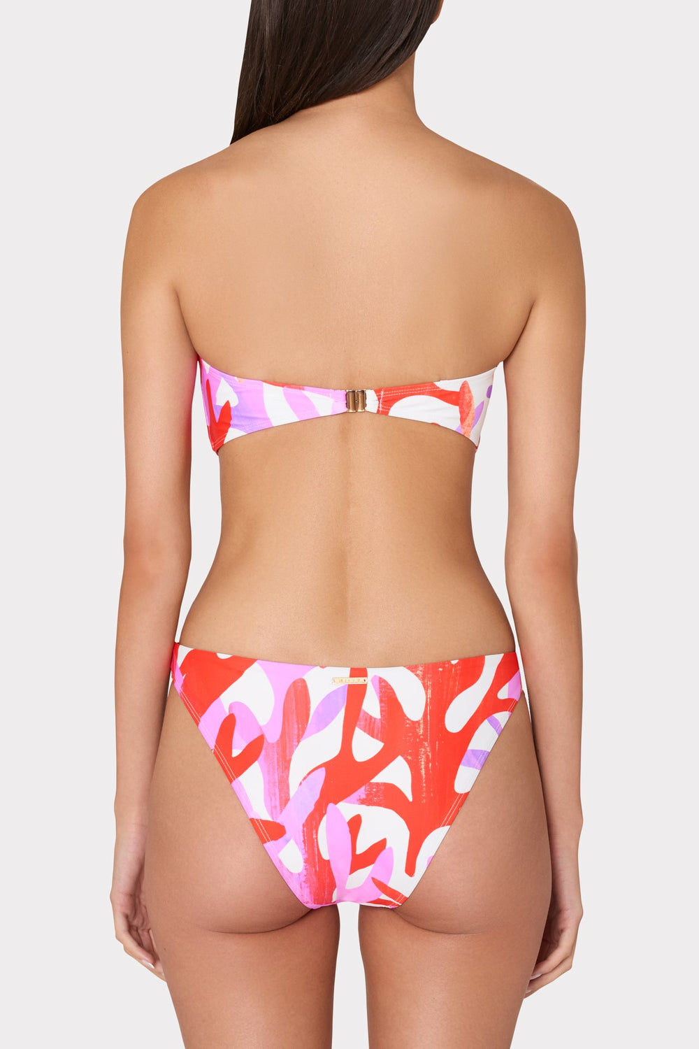 Italian Under The Sea Bandeau Bikini Top - Pink Multi