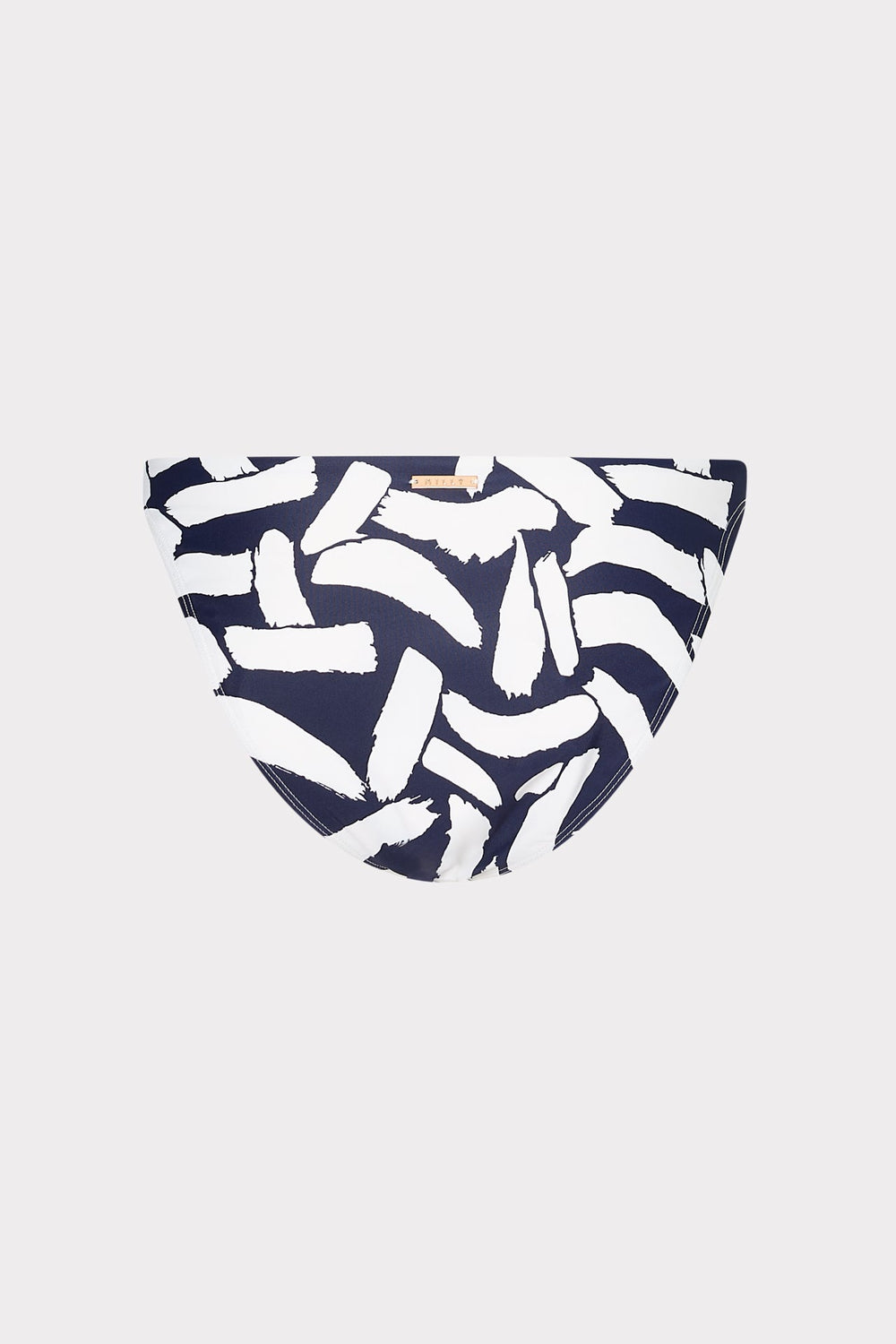 Margot Italian Graphic Brushstroke Bikini Bottom - Navy/Ecru