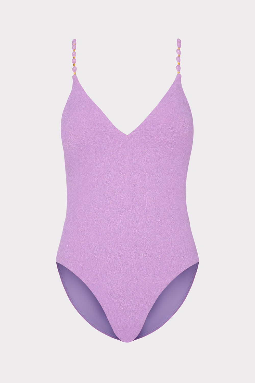 Cannes Beaded Strap One Piece - Purple
