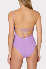 Cannes Beaded Strap One Piece - Purple