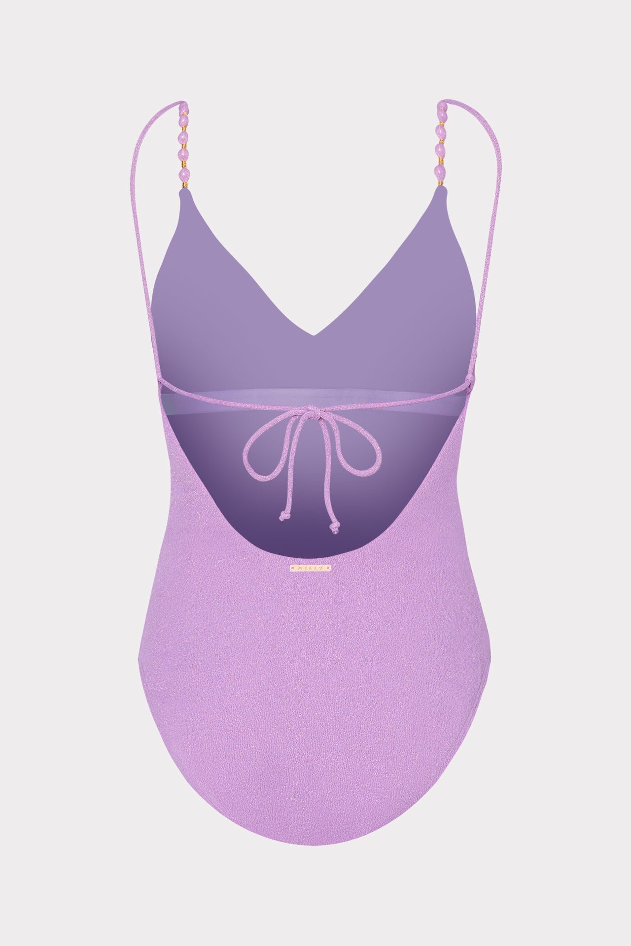 Cannes Beaded Strap One Piece - Purple