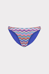 Margot Barcelona Metallic Chevron Bikini Bottom - Blue Multi
