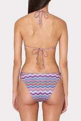 Margot Barcelona Metallic Chevron Bikini Bottom - Blue Multi