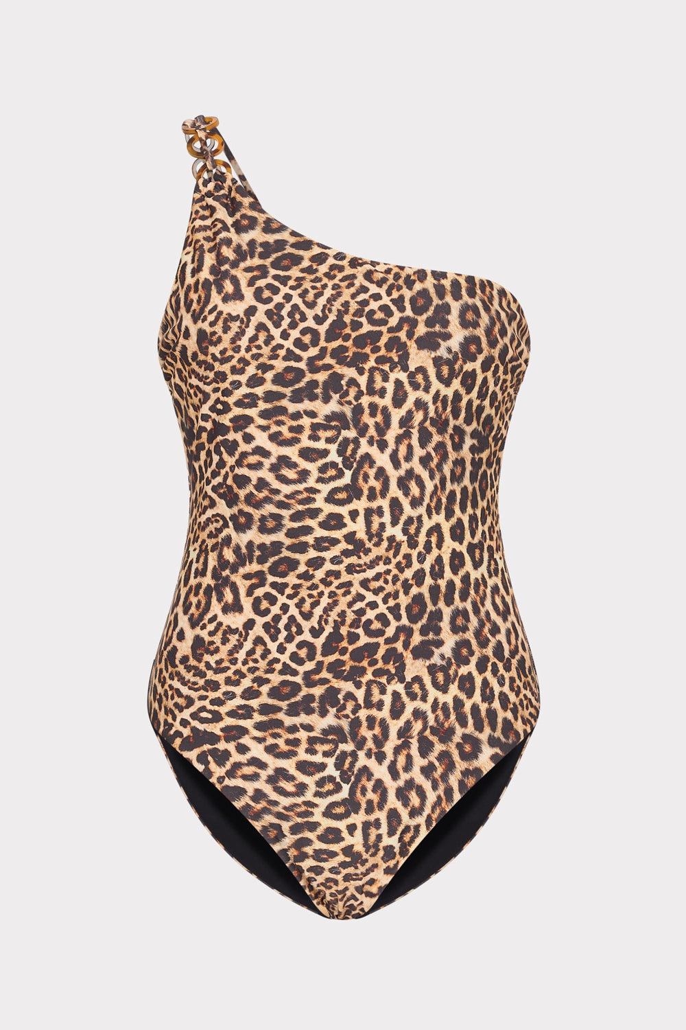 Leopard One Shoulder One Piece - Multi