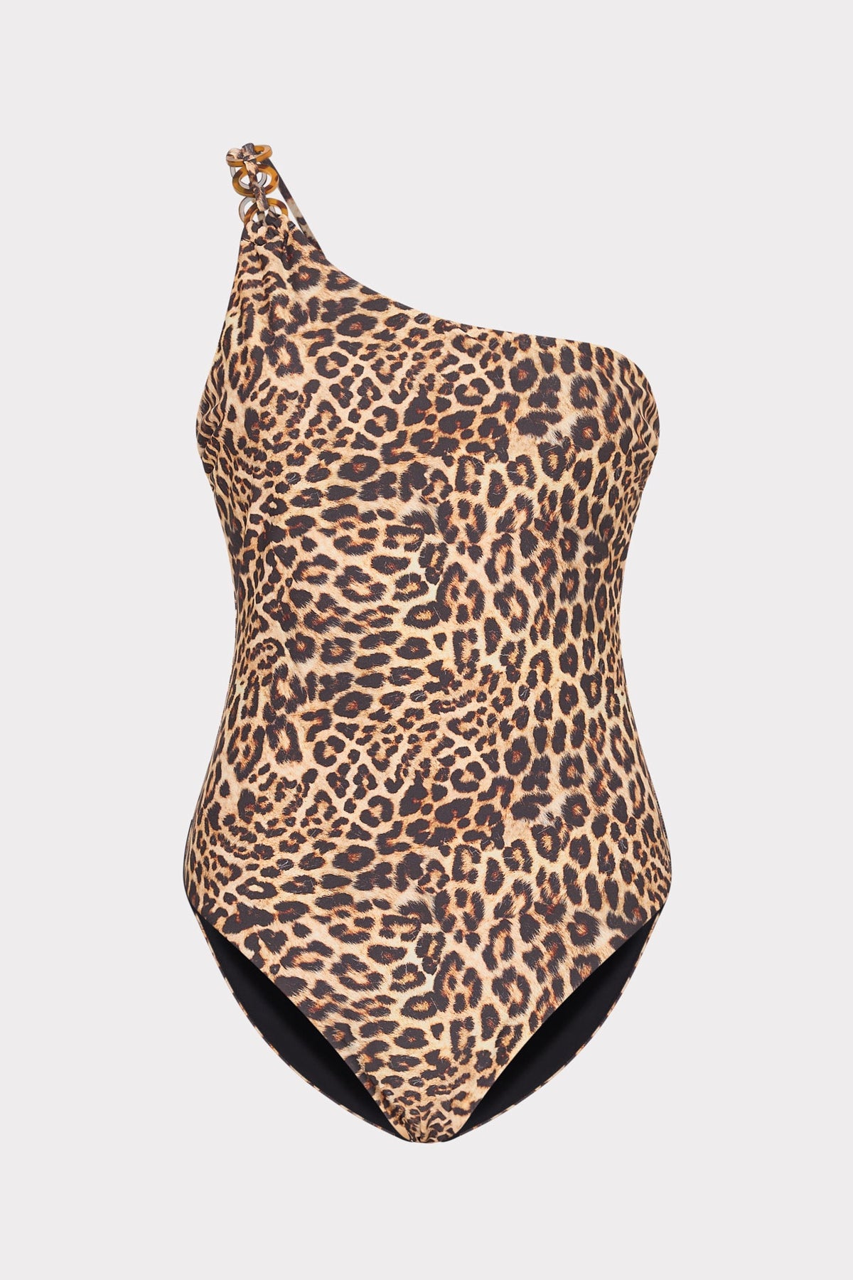 Leopard One Shoulder One Piece - Multi