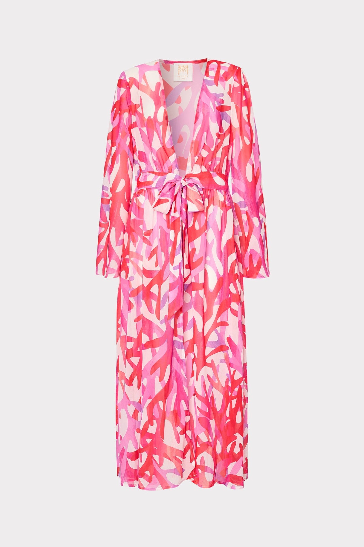 Vince Under The Sea Chiffon Cover-Up Dress - Pink Multi