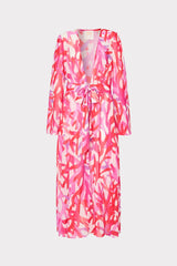 Vince Under The Sea Chiffon Cover-Up Dress - Pink Multi
