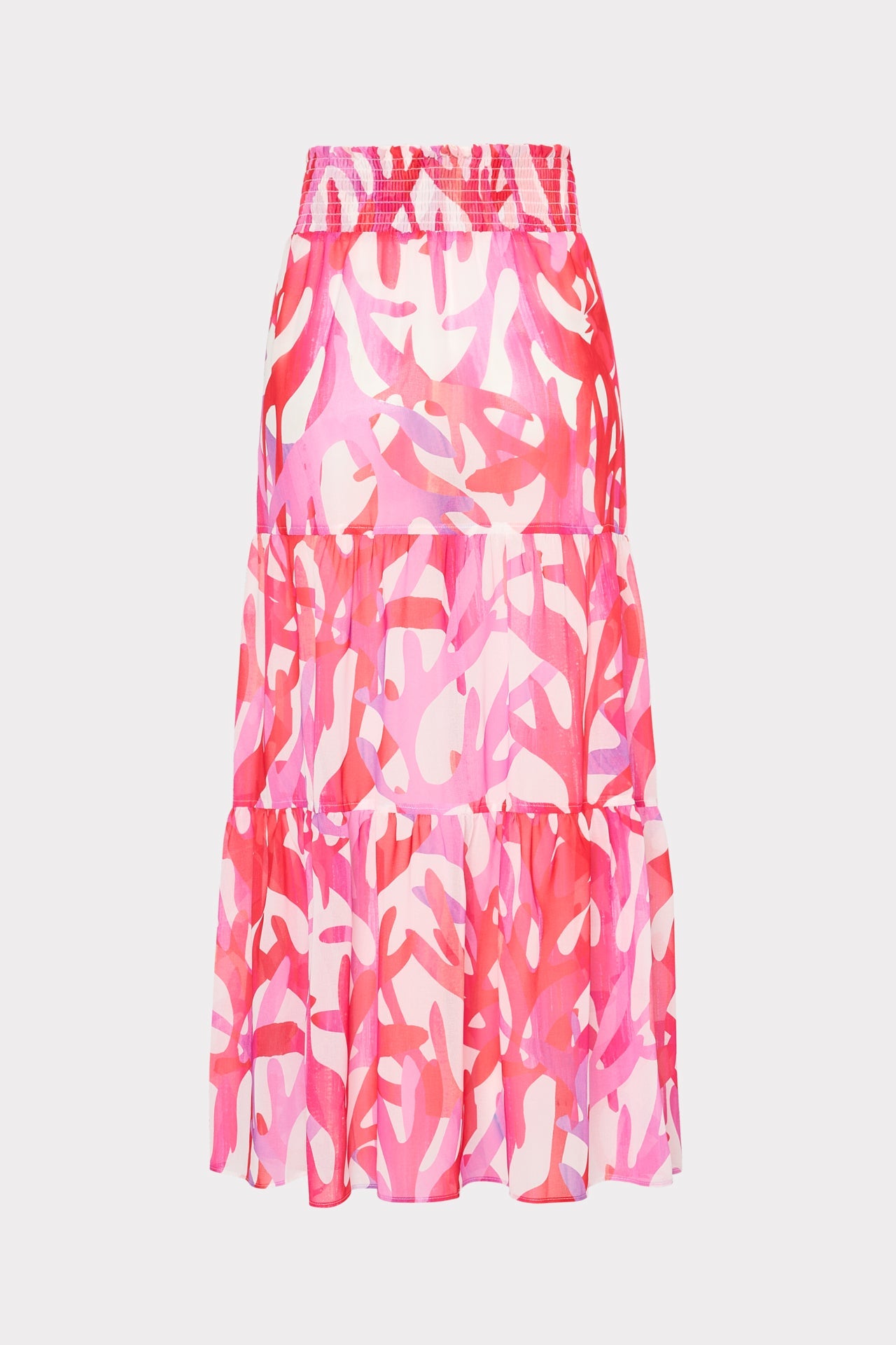 Jem Under The Sea Tiered Chiffon Skirt - Pink Multi