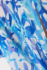 Jem Under The Sea Tiered Chiffon Skirt - Blue Multi