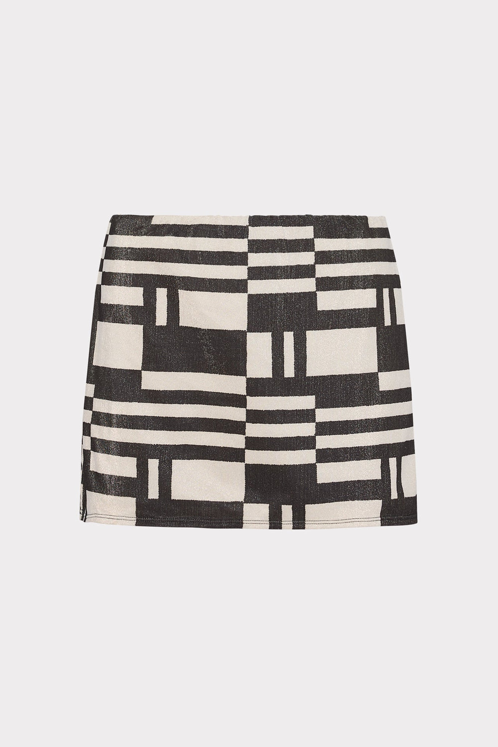 Jessie Barcelona Shimmer Puzzle Swim Skirt - Ecru/Black
