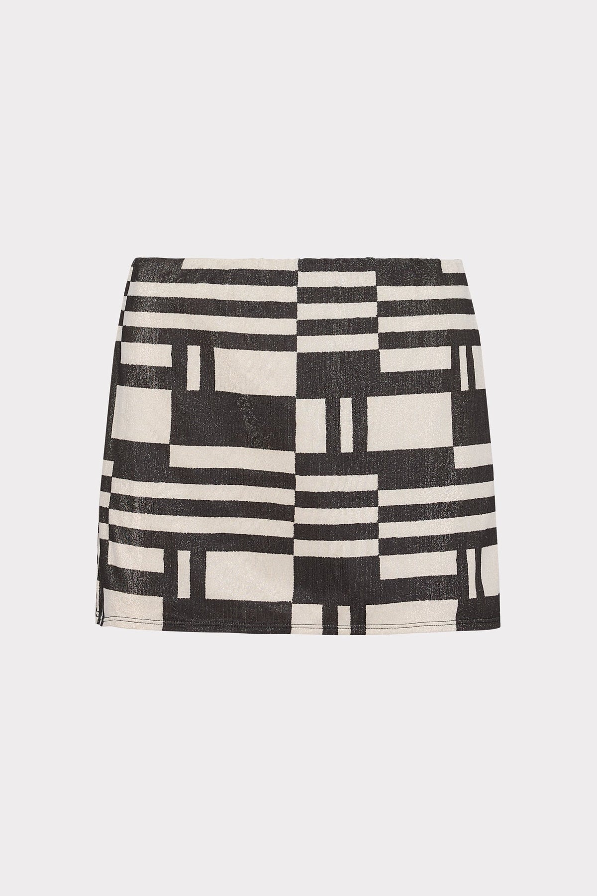 Jessie Barcelona Shimmer Puzzle Swim Skirt - Ecru/Black
