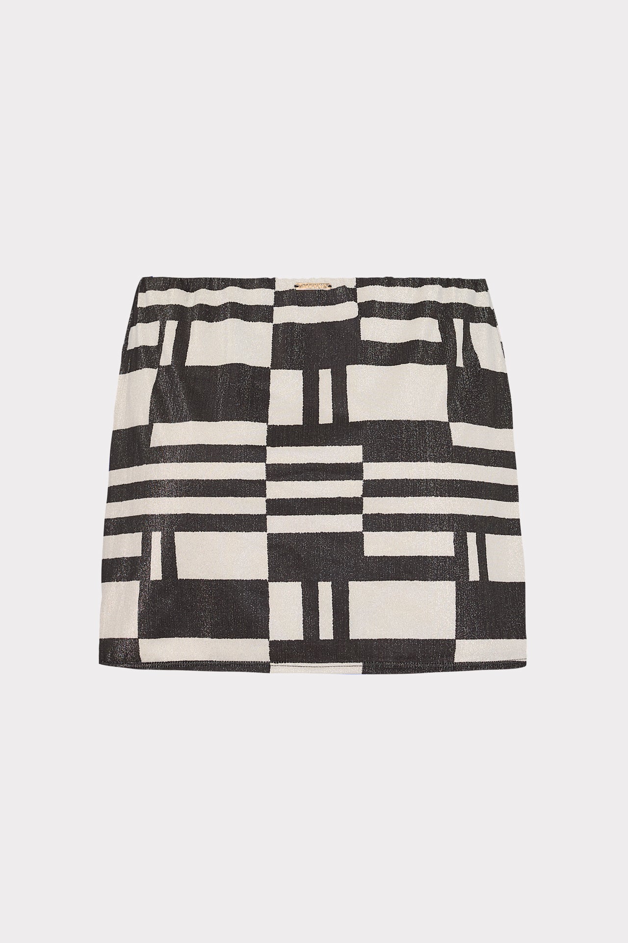 Jessie Barcelona Shimmer Puzzle Swim Skirt - Ecru/Black