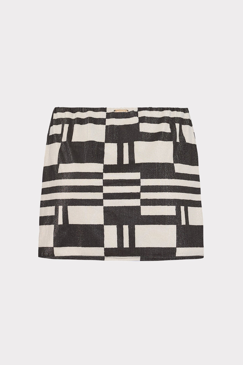 Jessie Barcelona Shimmer Puzzle Swim Skirt - Ecru/Black