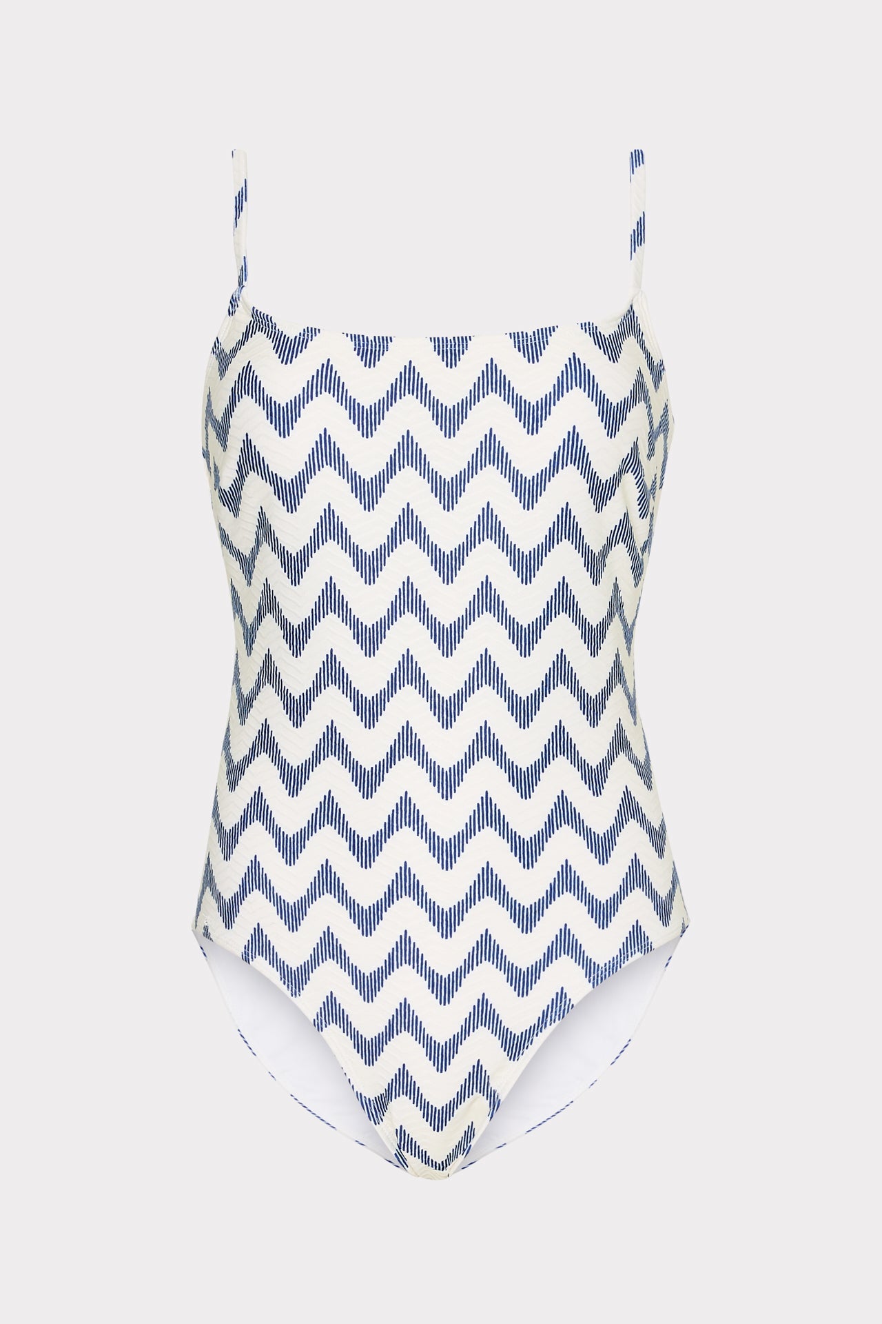 Grace Barcelona Chevron One Piece - White/Blue