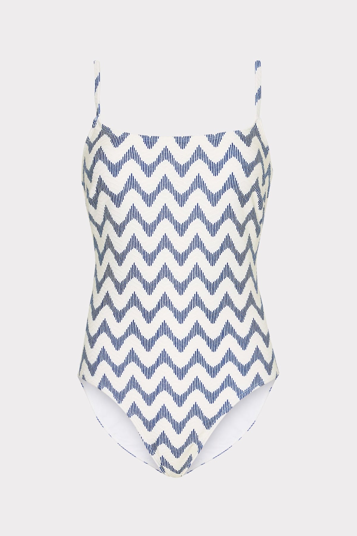 Grace Barcelona Chevron One Piece - White/Blue