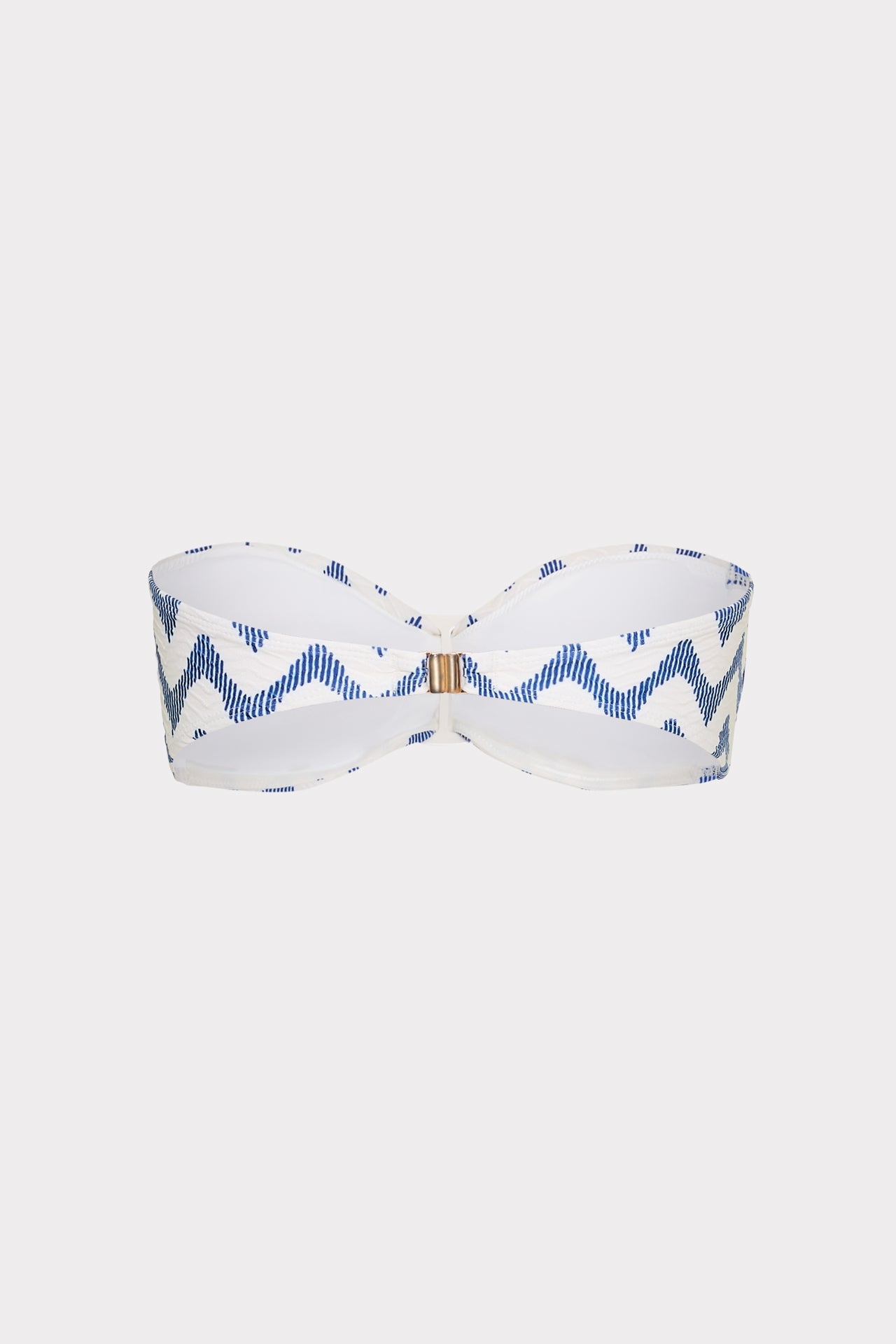 Margot Barcelona Chevron Bandeau Top - White/Blue