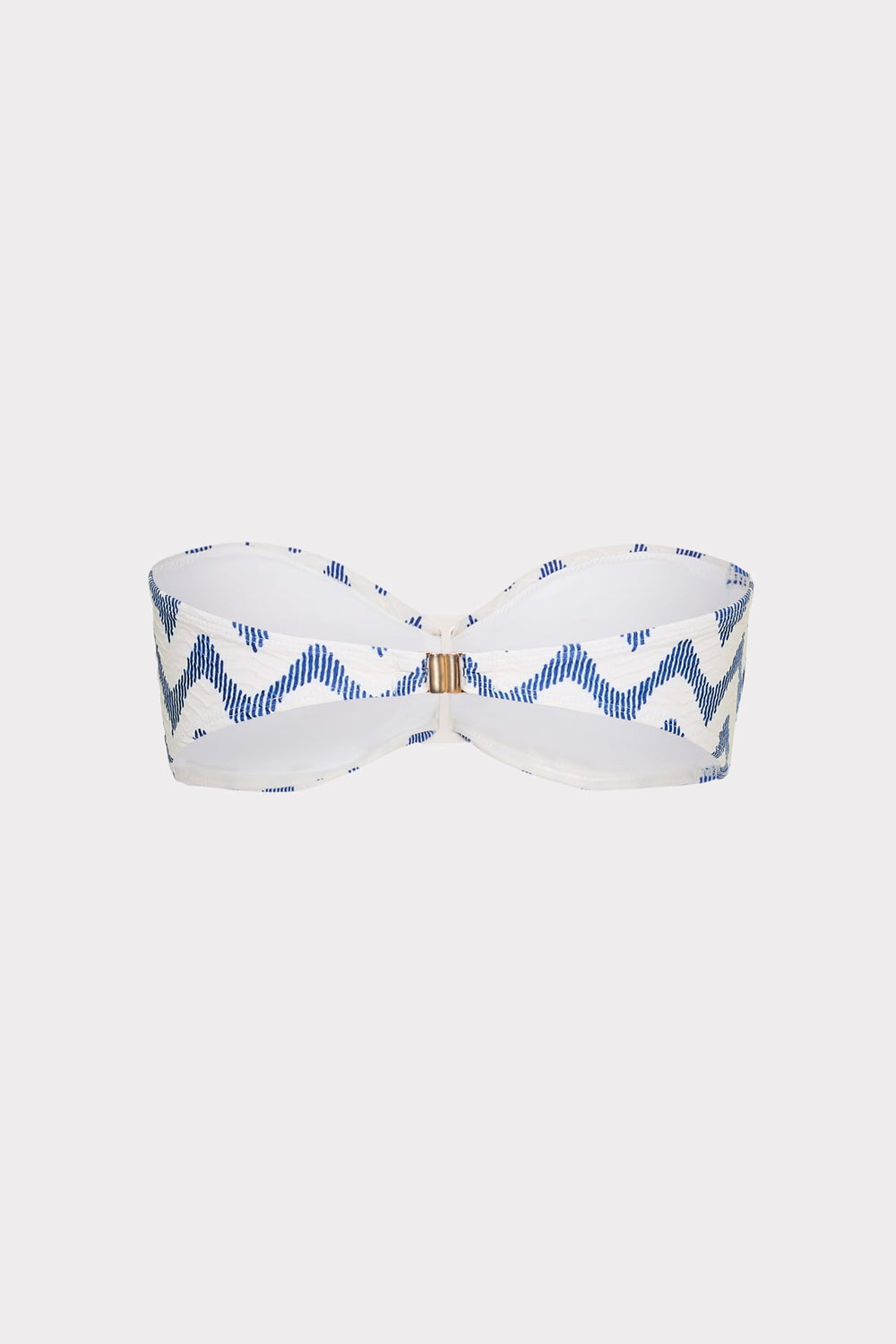 Margot Barcelona Chevron Bandeau Top - White/Blue